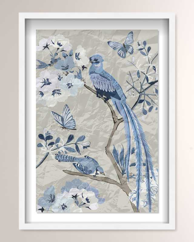 "Exotic Bird Duo" Framed Art Print